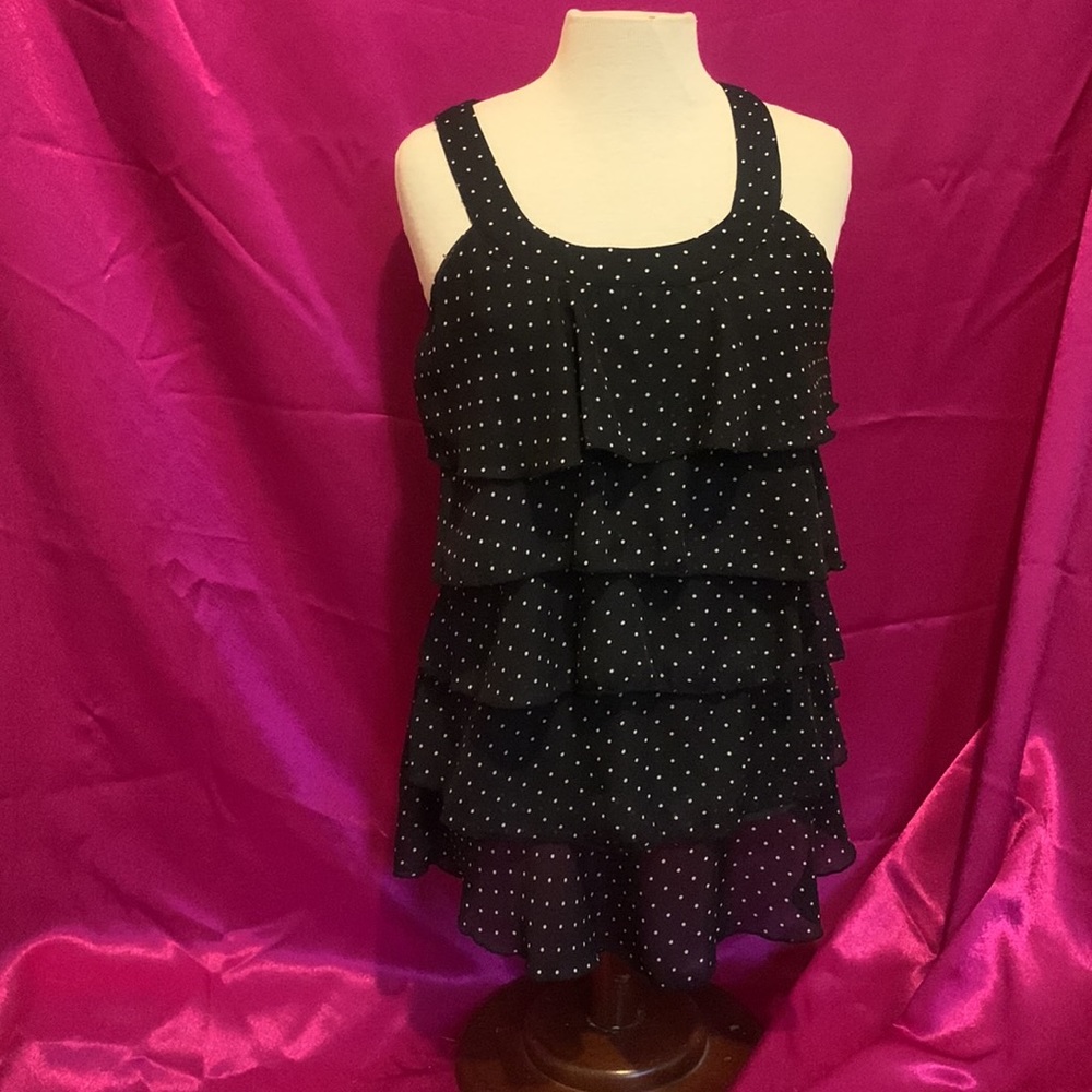 Beechers Brook size small Polkadot black and white dress shirt